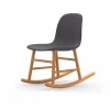 Normann Copenhagen Normann Rocking Oak Schaukelstuhl Textil-gepolstert Steelcut Trio – H 73 X B 47 X T 67 Cm – Dark Grey 153 14