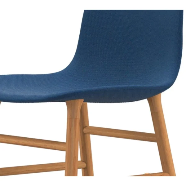 Normann Copenhagen Normann Rocking Oak Schaukelstuhl Textil-gepolstert Steelcut Trio – H 73 X B 47 X T 67 Cm – Blue 753 4