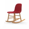 Normann Copenhagen Normann Rocking Oak Schaukelstuhl Textil-gepolstert Steelcut Trio – H 73 X B 47 X T 67 Cm – Red 553 16