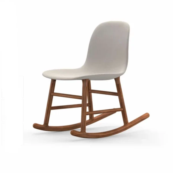 Normann Copenhagen Normann Rocking Walnut Schaukelstuhl Textil-gepolstert – H 73 X B 47 X T 67 Cm – White 1