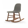 Normann Copenhagen Normann Rocking Walnut Schaukelstuhl Textil-gepolstert Fame – H 73 X B 47 X T 67 Cm – Grey 61136 19