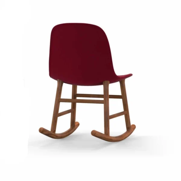 Normann Copenhagen Normann Rocking Walnut Schaukelstuhl Textil-gepolstert Fame – H 73 X B 47 X T 67 Cm – Red 64089 4