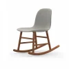 Normann Copenhagen Normann Rocking Walnut Schaukelstuhl Textil-gepolstert – H 73 X B 47 X T 67 Cm – White 19