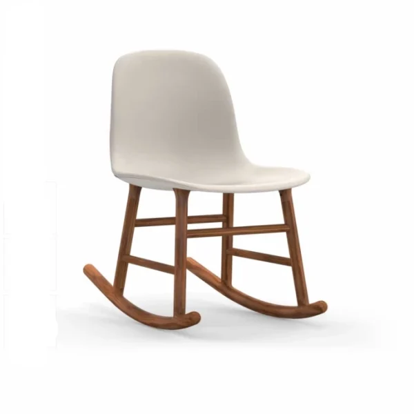 Normann Copenhagen Normann Rocking Walnut Schaukelstuhl Leder-gepolstert – H 73 X B 47 X T 67 Cm – White 3