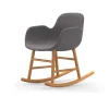 Normann Copenhagen Normann Rocking Oak Schaukelstuhl Textil-gepolstert Breeze Fusion – H 73 X B 56 X T 67 Cm – Grey 4003 19