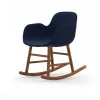 Normann Copenhagen Normann Rocking Walnut Schaukelstuhl Textil-gepolstert Fame – H 73 X B 56 X T 67 Cm – Blue 66071 14