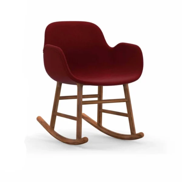 Normann Copenhagen Normann Rocking Walnut Schaukelstuhl Textil-gepolstert Breeze – H 73 X B 56 X T 67 Cm – Red 4401 3