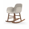 Normann Copenhagen Normann Rocking Walnut Schaukelstuhl Armchair Leder-gepolstert – H 73 X B 56 X T 67 Cm – White 19