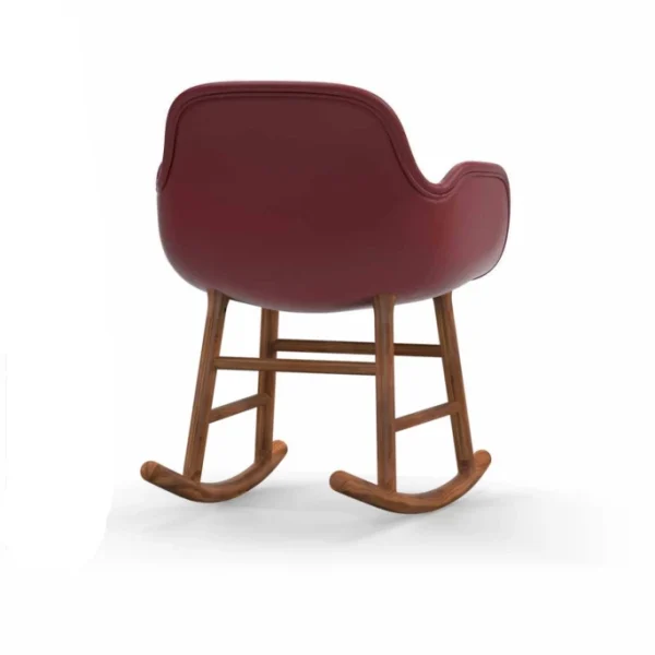 Normann Copenhagen Normann Rocking Walnut Schaukelstuhl Leder-gepolstert Tango – H 73 X B 56 X T 67 Cm – Red 41578 4