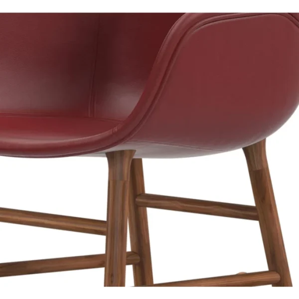 Normann Copenhagen Normann Rocking Walnut Schaukelstuhl Leder-gepolstert Tango – H 73 X B 56 X T 67 Cm – Red 41578 5