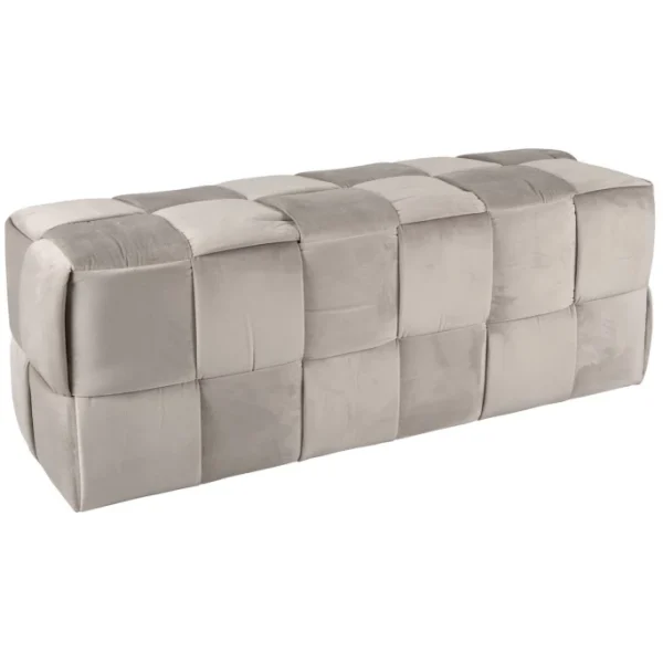 Leitmotiv Weaved Sitzbank – 39×100 Cm – Höhe 38 Cm – Mausgrau 1