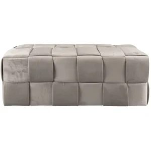 Leitmotiv Weaved Sitzbank – 39×100 Cm – Höhe 38 Cm – Mausgrau 8